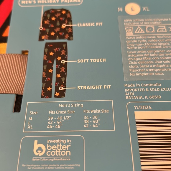 Aldi Gear 2024 Men’s Women’s Ladies Kids Unisex Festive Holiday Pajama Set! 🎄✨🛒🖤 - Picture 4 of 8